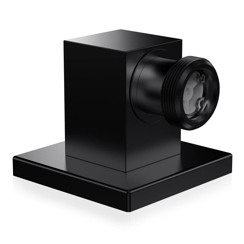 Wall Mounted Supply Elbow, Wall Elbow for Hand Shower, Solid Brass Square Wall Supply Elbow, Check Valve Included (Square, Matte Black)