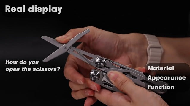 Professional Multitool Pliers with Large Folding Scissors, Heavy-Duty Pliers, Folding Knife, and Nylon Carry Case. Perfect for Camping, Outdoor Repairs, and Everyday Tasks