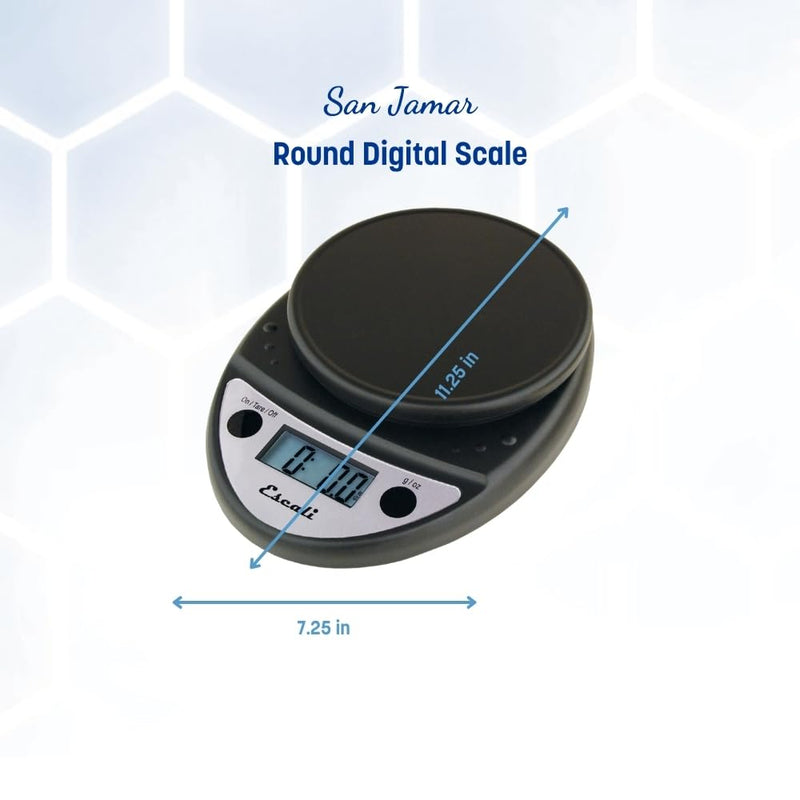 Escali Primo NSF Listed Digital Scale, 11 lb/5 kg, Black (SCDGP11BK)