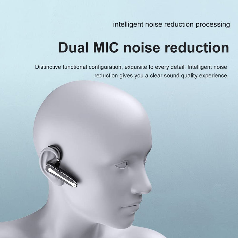 Obbug Bluetooth Headset for Cell Phone, Wireless Bluetooth 5.1 Earpiece Single-Ear Headset Hands-Free Earphones,in Mic with Charging Case, for Office Driving Calling Compatible Android/iPhone.