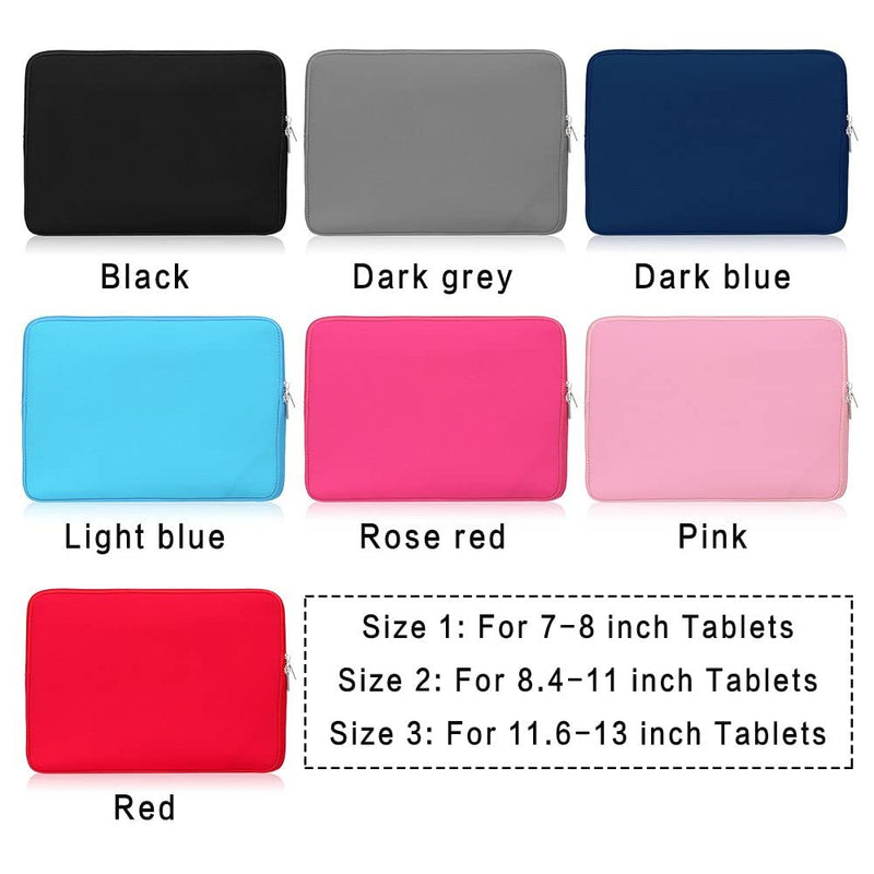 2 Pack Tablet Sleeve Bag for 8.4-11 Inch Tablets, Foam Zipper Protective Pouch Soft Cover for Travel