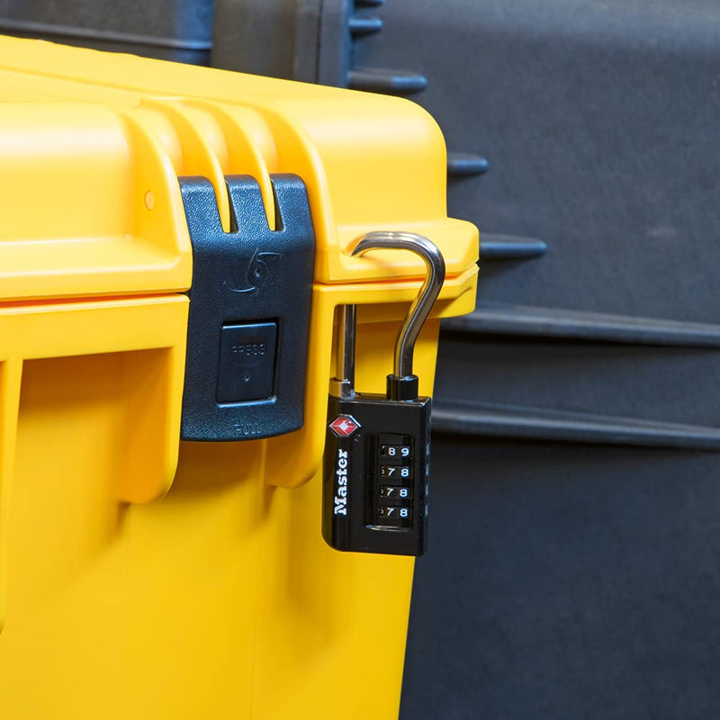 Master Lock TSA Approved Combination Luggage Lock Black 2-Pack 4696THC | Heavy Duty Set Your Own 4-digit Combination Lock For Suitcases, Backpacks, Airport Security, 1-7/8" Extended Shackle 2 Pack