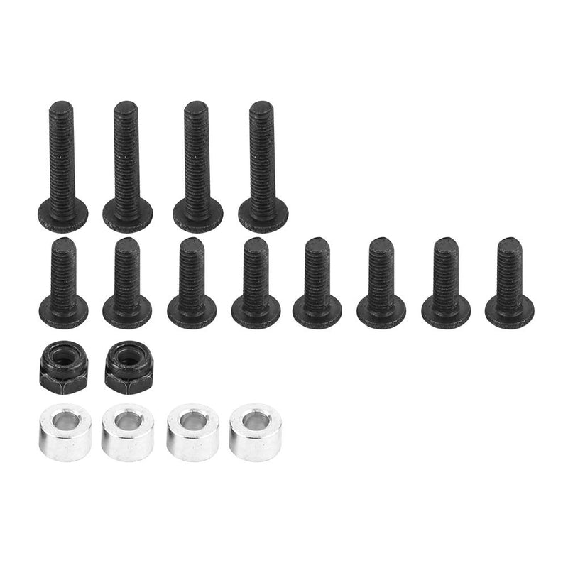 Lantro JS Rear Shock Mount, 51mm Adjustable 2 Colors RC Car Shock Mounts, for RC Car Replacement for 1/10 RC Crawler Repair(Black)