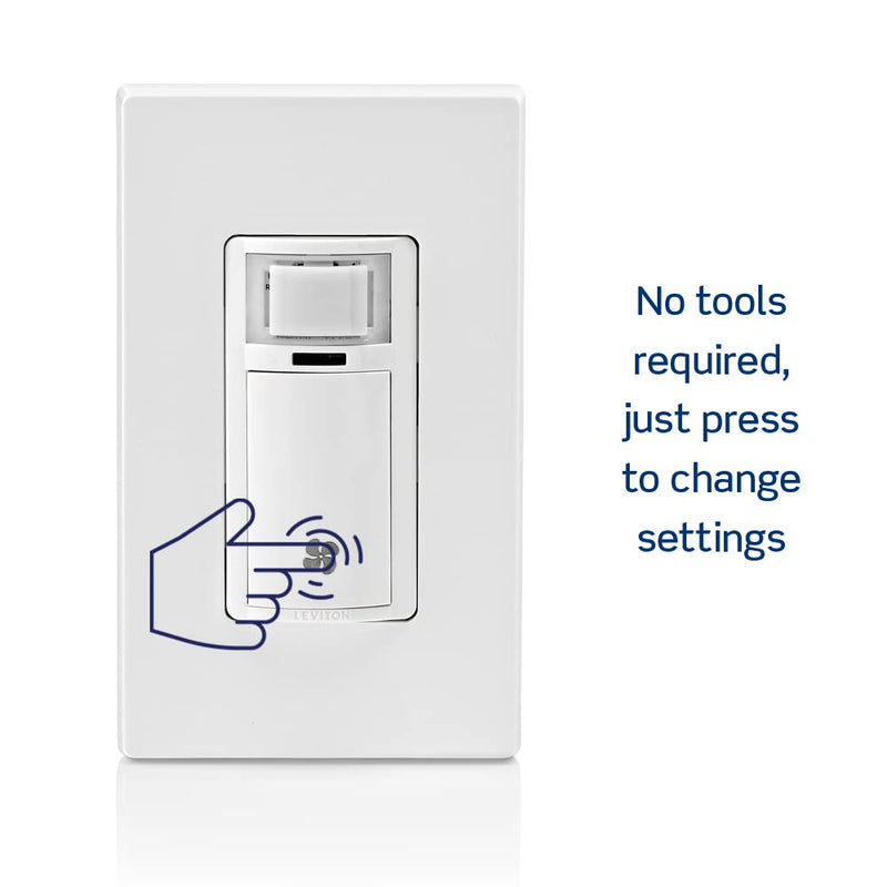 Leviton Humidity Sensor Switch for Bathroom Exhaust Fan, Automate Ventilation, Air Circulation, Moisture Control, ¼ HP, Single Pole, DHS05-1LT, Light Almond