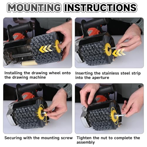 4.7" x 4" Surface Conditioning Tool Drum, 60 Grit Nylon Abrasive Wheel