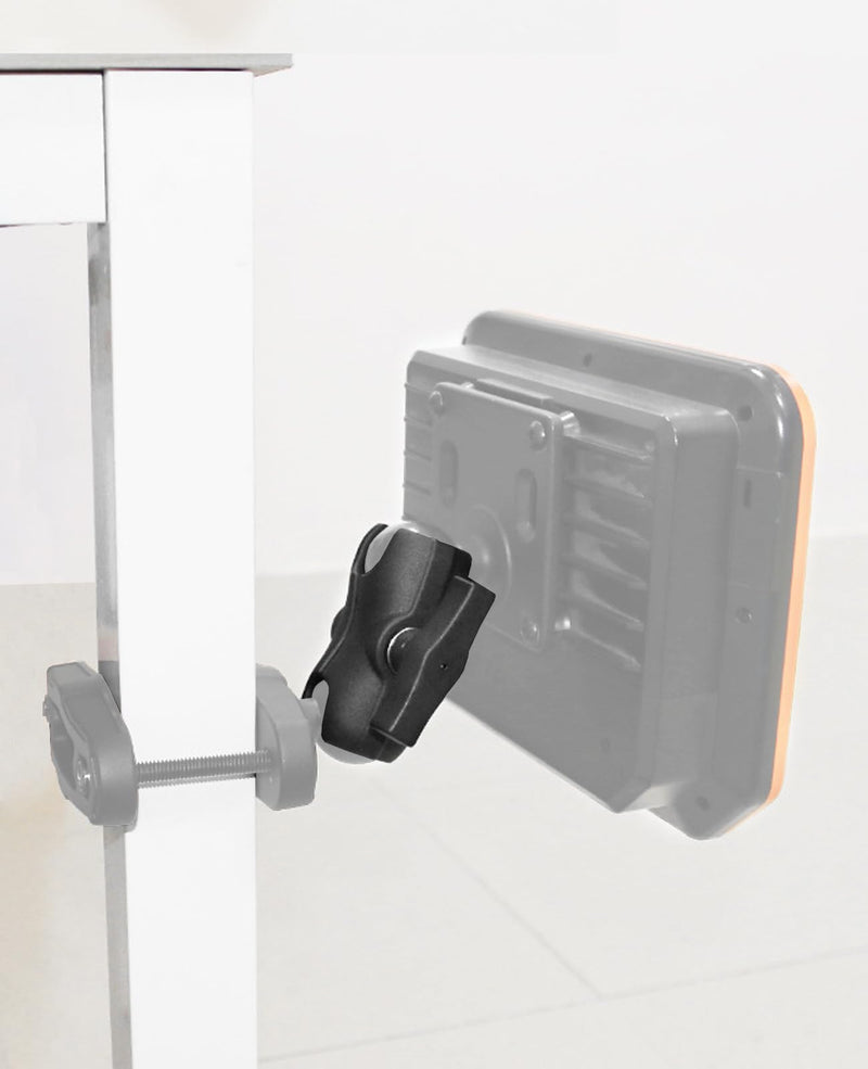 Aluminum Short (3.35") Double Socket Arm for 1.5 Inches/C Size / 38mm Ball Accessories, Powerful Clamp, Compatible with RAM Mount, iBolt and More