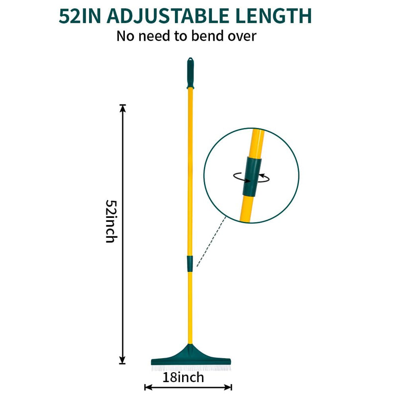 Artificial Turf Rake, Leaf Rake, Carpet Rake, - 2026 New 3-in-1 Garden Rakes with Adjustable 32 to 50 Inches Handle Steel for Artificial Fake Grass Lawn Leaf Removal, Pet Hair Removal