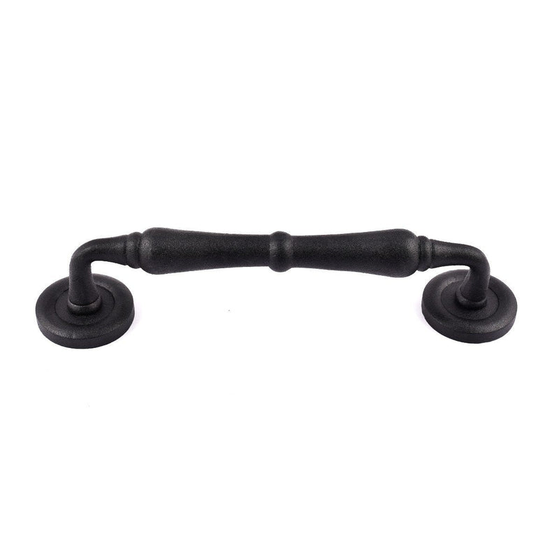 Renovators Supply Manufacturing Black Door Pull Handle 9" H Cast Iron Colonial Antique Design Colonial Spindle 9" Pack of 1