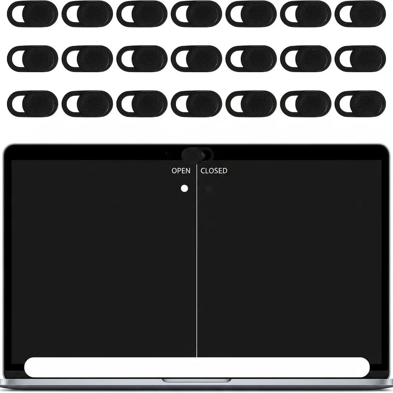 25Pcs Camera Cover Slider, Webcam Privacy Protector for Laptops | Slides open/close easily, Fits most laptops, tablets, phones, Protects privacy from hackers, Reusable