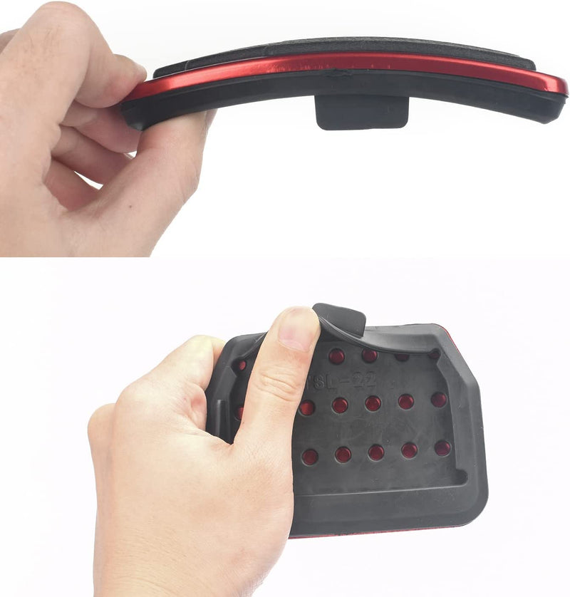 Foot Pedal Pads Set for Tesla Model 3 Model Y, Non-Slip Performance Aluminum Car Accessories Brake & Accelerator Pedal Covers for Model 3/Y (Red) Red
