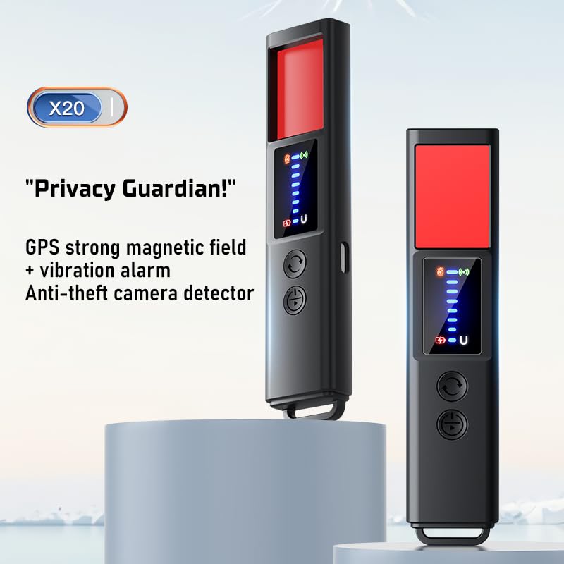 Hidden Camera Detectors, 2026 AI Upgraded Spy Camera Detectors | 8 Levels Sensitivity 9 Modes Signal, 25H Battery, Mini Device Finder for Hotel Car Office Home Travel Meeting Room Black