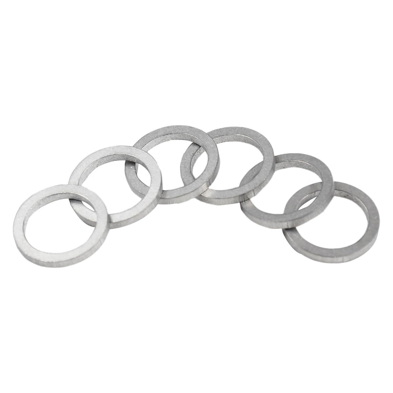 6PCS 90430-14M09-00 Oil Drain Plug Gasket, 90430-14228-00 Crush Washer Seal Ring Compatible with Yamaha Outboard F15 F20 F25 F30 F40 F50 F60 F70 F80 F100 F115 F150 F200 F225