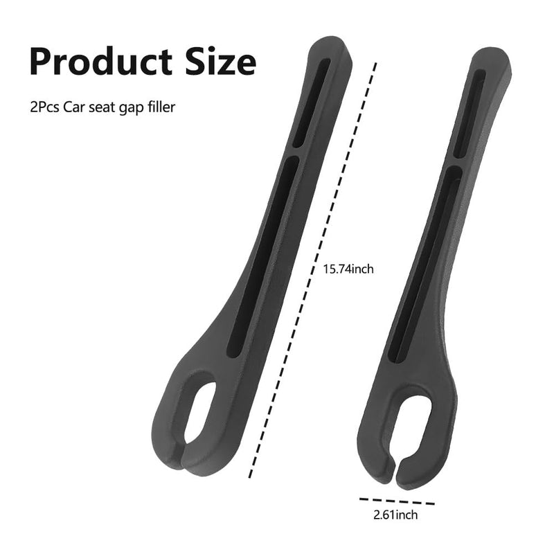2PCS Car Seat Gap Filler Organizer,Upgrade Car Side Seat Gap Filler with Phone Holder,Multifunctional Car Seat Filler Gap Space Prevents Things Dropping for Cars,SUVs (Black) Black