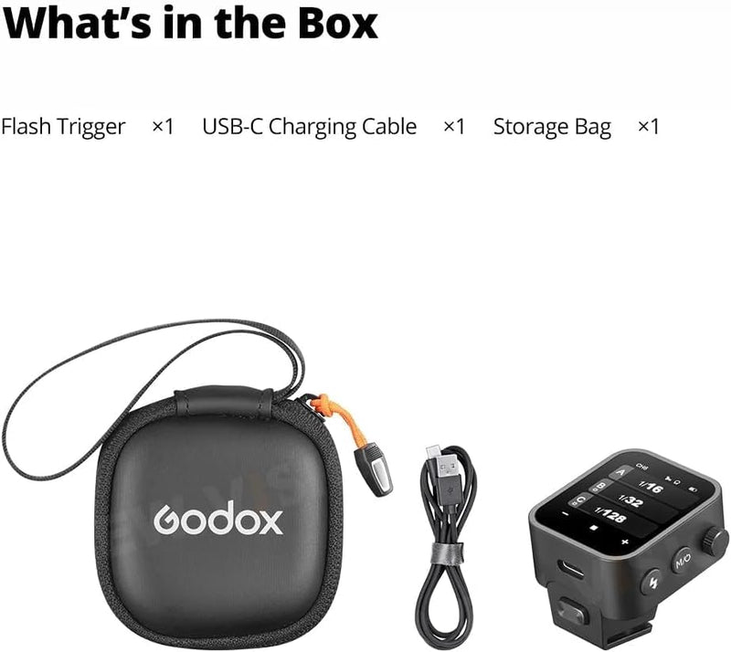Godox X3 X3C TTL Wireless Flash Trigger for Canon Camera, Built-in Battery OLED Touchscreen, Built-in Lithium Battery