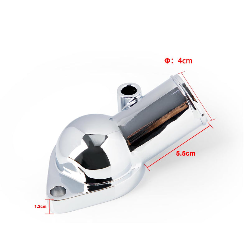 Carbole 21 Degree Chrome Water Neck Thermostat Housing Fit For Chevy V8 5.7L 350 454 Small Big Block