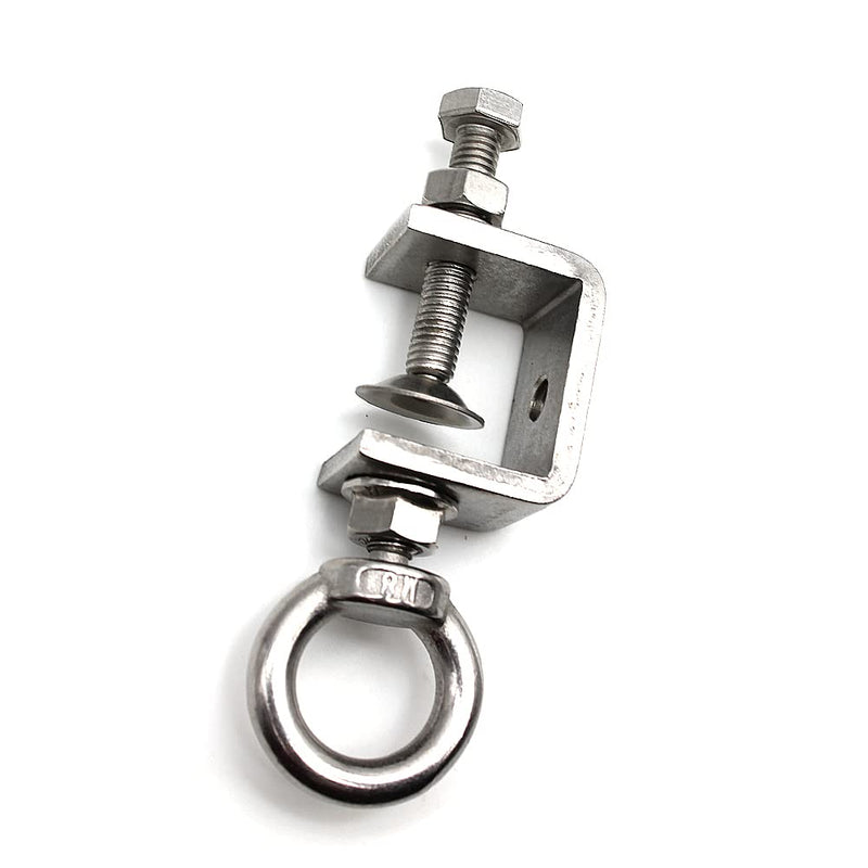 5Pcs C-Clamps;C Clamp Stainless Steel, Beam Clamp.Comes with Stainless Steel Screw Ring That Can Withstand 100 Pounds(medium) Medium