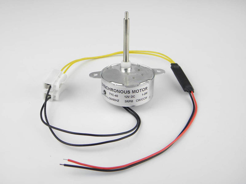 CHANCS TYC40 DC Synchronous Electric Motor 12V 5RPM Shaft 4.6cm Small Gear Motor (2PCS) 2PCS