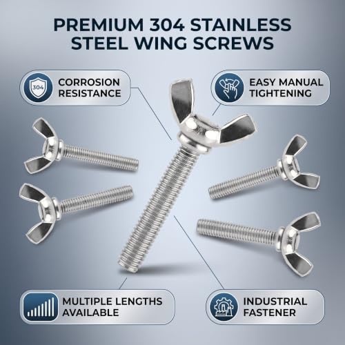 M5 40mm Wing Screws for Stilts Replacement, 304 SS