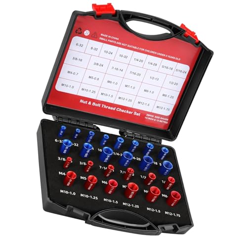 Pissente Thread Checker 26Pcs Metric/Imperial