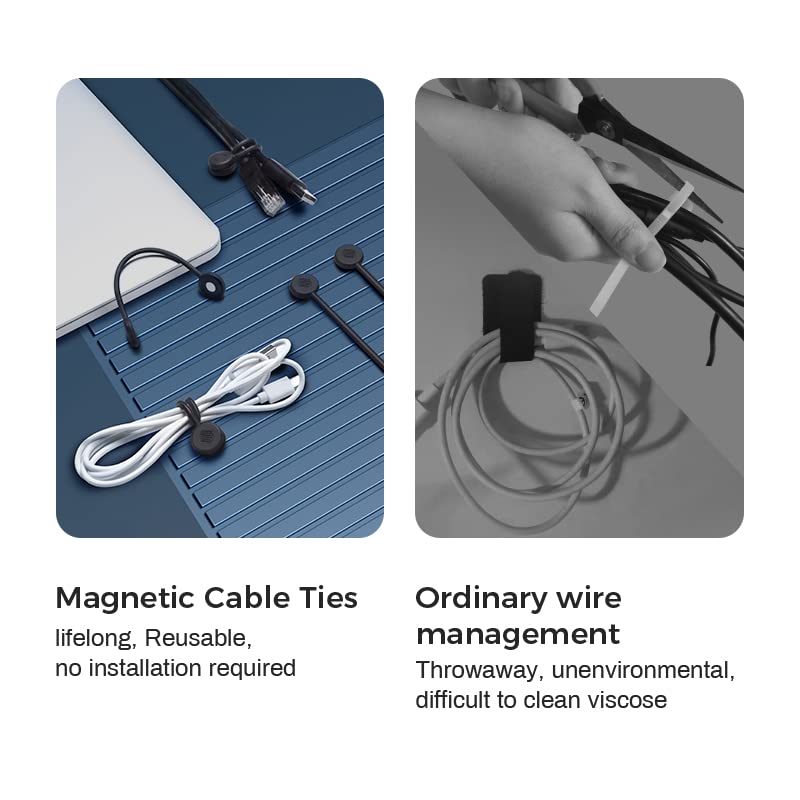 EUREKA ERGONOMIC Computer Tower CPU Holder Under Desk Mount Bundle with Magnetic Cable Ties