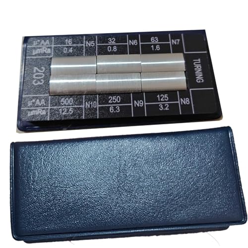 6Pcs Turning Surface Roughness Comparators,Roughness Test Block Ra0.05-12.5mm Microfinish Comparato Set for Lathe Machinery Manufactur Teach (6pcs Turning Surface Roughness comparators) 6pcs Turning surface roughness comparators