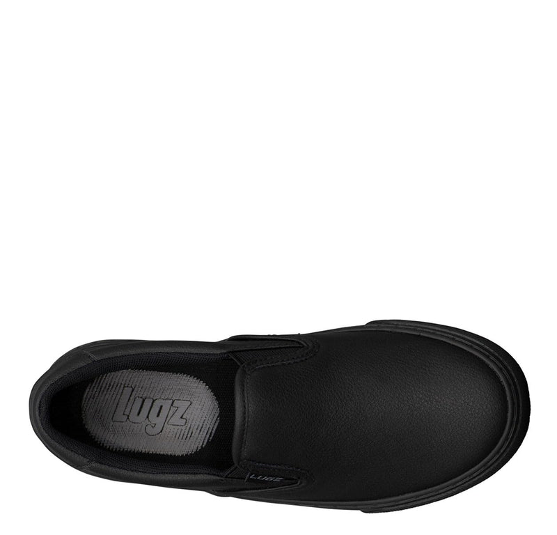 Lugz Women's Clipper Slip-Resistant Slip-on Work Sneaker 8 Black
