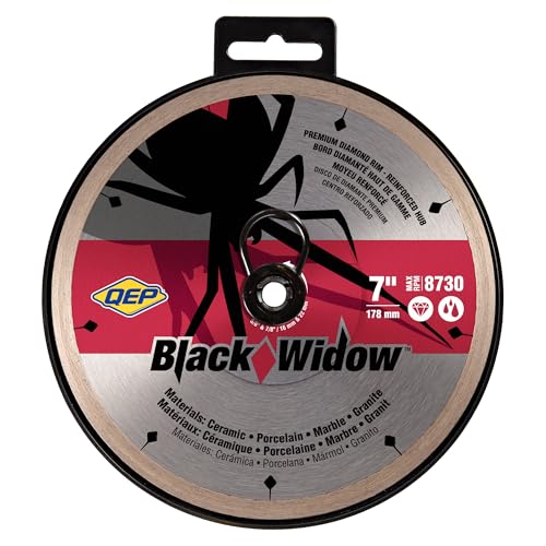 QEP 7-7008BW 7" Premium Diamond Blade for Wet Cutting of Porcelain, Ceramic, Granite and Marble Tile (1 Pack) 7"
