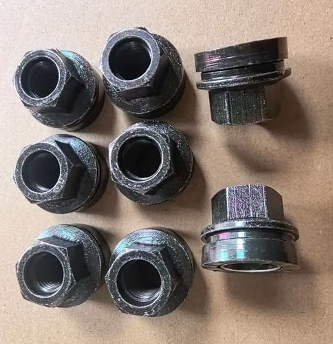 M14*1.5 Factory Style Open-end Flange Flat Lug Nuts 611-931 Replacement for 2017-2025 Ford F-250 F-350 F-450 F-550 F53 Super Duty, 2015-2025 Transit 150 250 350 E-Transit