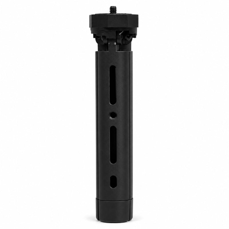 Aluminum Mini Table Tripod with 1/4 Inch Screw, 4-Level Adjustable Height, Foldable Portable Camera Stand for Phone Holder, Camera Gimbal, Action Cam, Camcorder, Microphone and Fill Light, Black