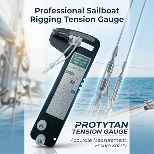 PT-2 Sailboat Rigging Tension Gauge, 3/16, 7/32, 1/4 in, 2000 lb