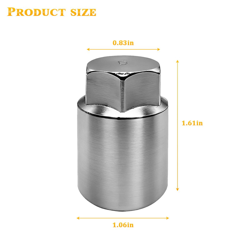 Zpana D Shaped Wheel Lock Key Removal Tool Anti Theft Bolt Adapter | Chrome steel construction, wrench connection design, tire service application, tyre maintenance, automotive repair
