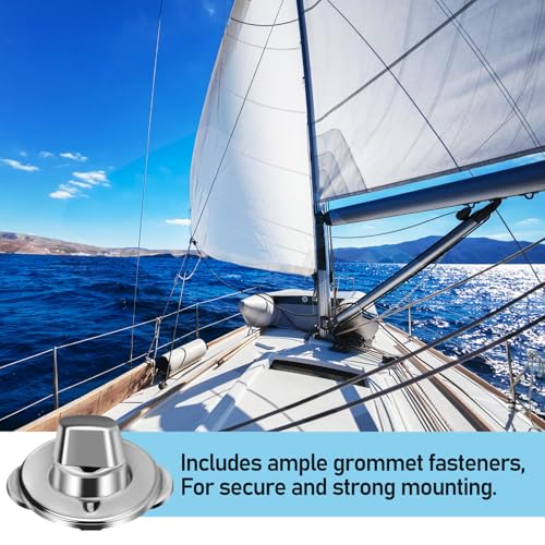 NUOBESTY Grommet Fasteners Turn Button Fasteners 20 Sets Eyelet Mounting Screws for Canvas Galvanized Metal Easy Installation 1.18 X 0.78 X 0.39 in