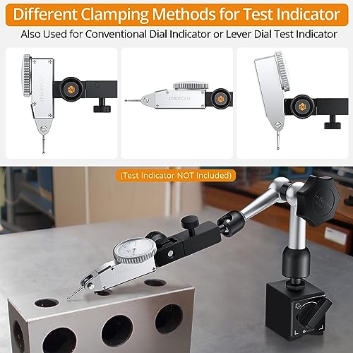 Neoteck 90lbs/40kg Magnetic Base Stand Indicator Holder for Test Indicator Silver Nano-90lbs/40kg Tensile Force