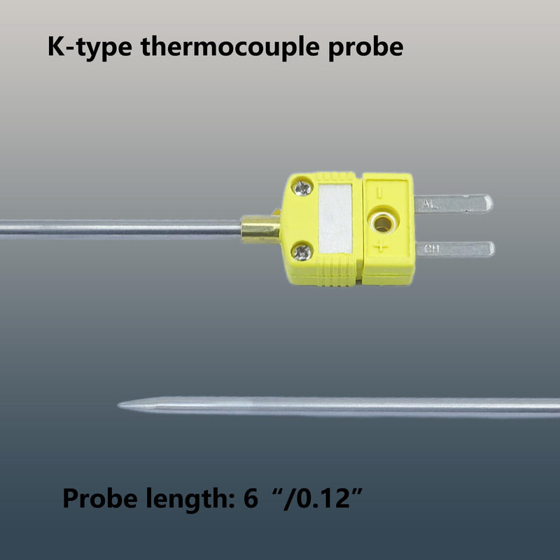 50207-K K-Type thermocouple Probe Temperature Range -50°F to 2000°F Probe Length 6“/0.12”