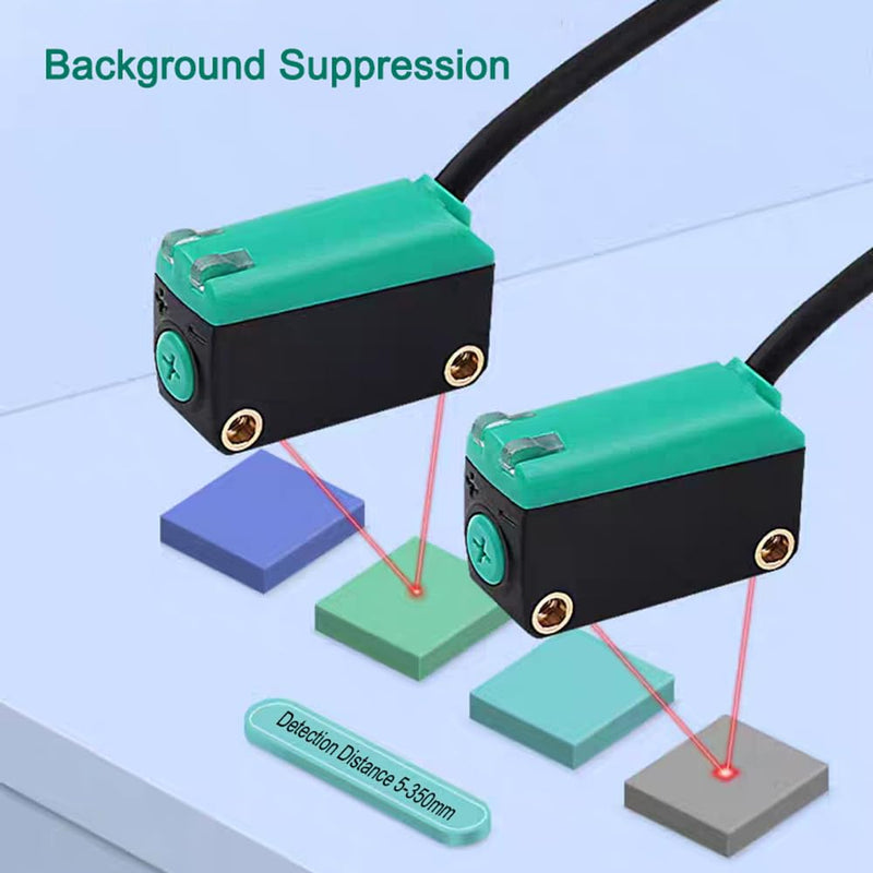 BGSX-LS61 Photoelectric Sensors, Background Suppression Diffuse Photoelectric Switch, Not Affected by Object Color(NPN Output) BGSX-LS61(NPN) Industry