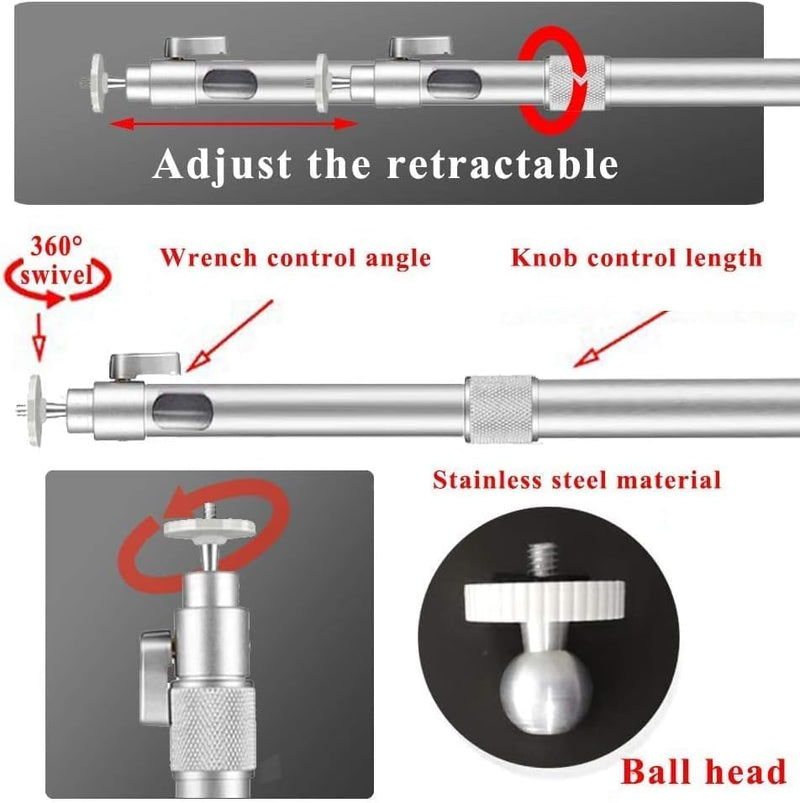 2-Be-Best Upgraded Long Projector Mount, Universal Extendable Projector Ceiling Mount 23-42 in / 58-105 CM Sliver 23-42in Silver