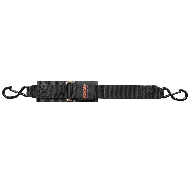 VEVOR Boat Trailer Transom Straps (2PK), 2’’ x 24’’ Adjustable Boat Straps 1,500lb Break Strength with Security Lock S Hooks and Boat Pads, Transom Tiedowns for Trailer, Boat or Kayak Secure