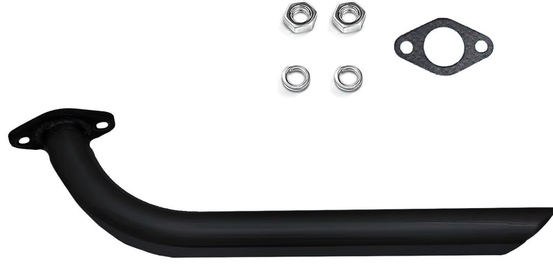 JMCHstore Stainless Steel Header Pipe for Coleman BT200X CT200U EX KT196 196cc Mini Bike Go Kart Predator 212 224 Honda GX160 GX200 Clone Engine Baja Warrior MB200 Performance Parts (Black) Black