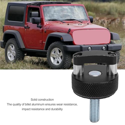 Hard Top Arrow Storage Case Bolts, 6PCS Universal Aluminum Thumb Screws with D Ring for JK JLU JT 2007-2018 (Black) Black
