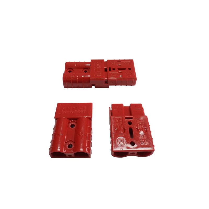 50Amp Power Connector Plug 50A Quick Connect Disconnect 600 V 2 Pairs(4pcs) for 50Amp Battery Connector(8AWG, RED) 8AWG