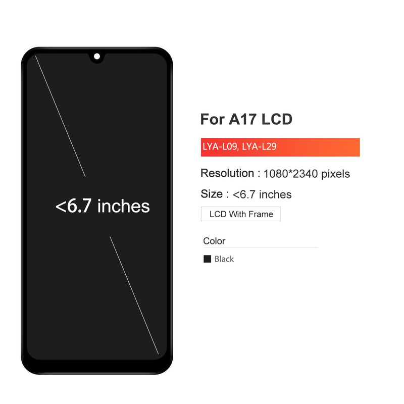LCD for Samsung Galaxy A17 5G Screen Replacement | LCD,with Frame,with tools,for A175F A175M SM-A176B, SM-A176B/DS For A17