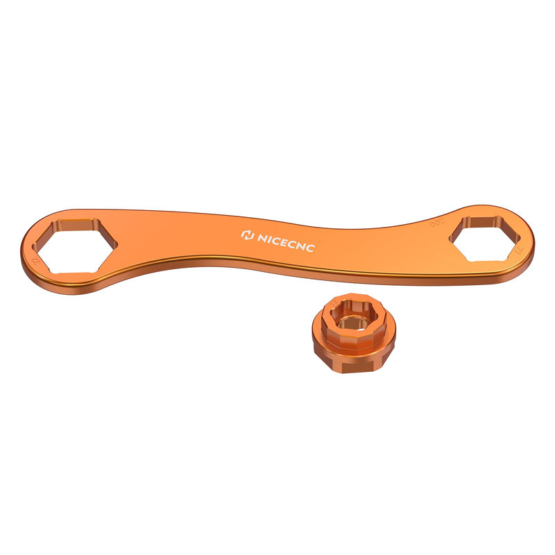 NICECNC Motorcycle Wheel Removal Tool 17X27X32mm Axle Wrench Spanner Compatible with KTM 125-1290 EXC EXCF XC XCW XCF SX SXF Adventure DUKE LC4 SUPERMOTO 1998-2022,See fitment Orange