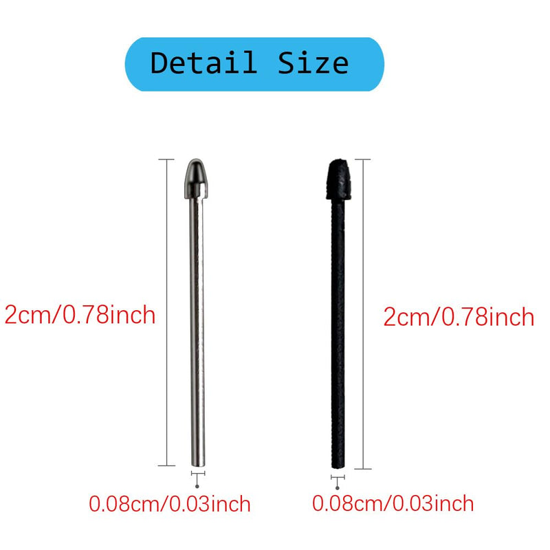 Pen Tips Replacement Compatible with Remarkable 2 Marker Plus pencil, Pencil Nibs Compatible with Kindle Scribe Basic and Premium Pen (2 PCS Metal Tips, 10 PCS 2B Tips)