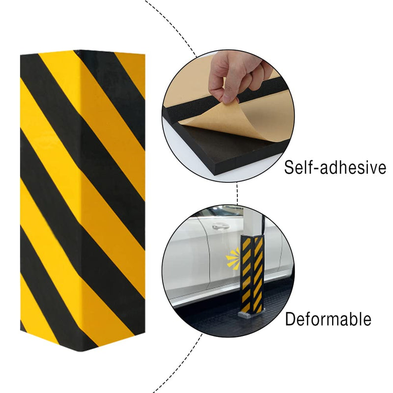 Garage Wall Protector Foam Wall Corner Guard for Parking Garages - Edge Protector Protect Your Car - Garage Corner Edge and Bumpers Corner Guards Yellow 4 pack