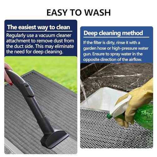 14x18x1 Lifetime Electrostatic Air Filter, MERV 8 Washable Aluminum AC/HVAC Furnace Filter, Reusable Permanent Air Filter,Easy to Clean, Healthier Home/Office(Actual Size:13.75x17.75x0.86) 14" x 18" x 1" Washable Air Filter