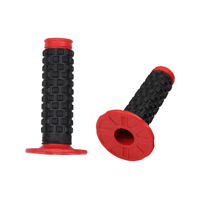 Motorcycle Grips 7/8" Dirt Bike Grips Pillow Top Anti-Slip Advanced Rubber Grips for CR CRF Red