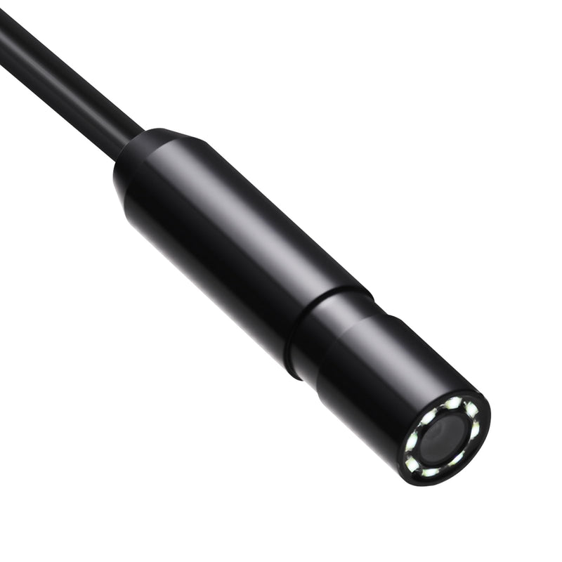 VEVOR Endoscope Camera with 49.2FT Semi-Rigid Cable, 1920P HD Borescope for Android & iOS, Industrial Inspection Tool with Light - 8 LED, 2X Zoom, IP67 Waterproof Snake Camera for Auto, Plumbing