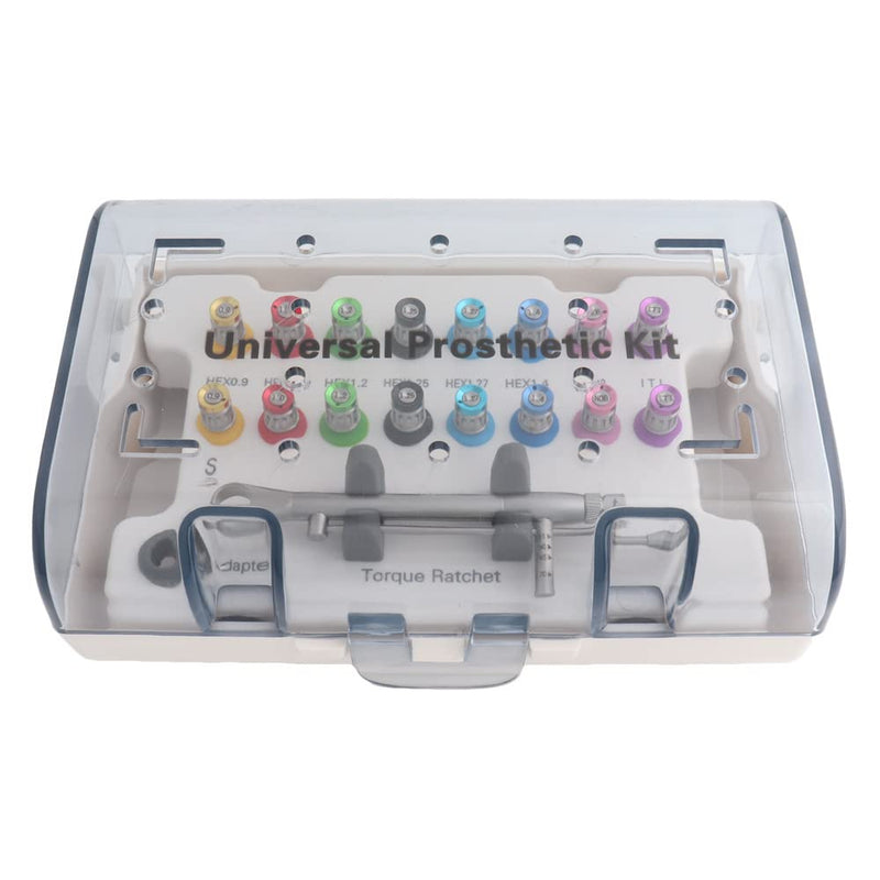 DENTASOP Dental Implant Restoration Tool, Colored Prosthesis Kit Universal Implant Repair Tool Kit with 16pcs Screwdrivers