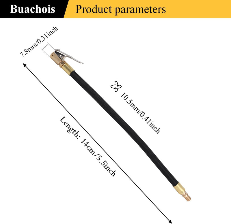 Tire Inflator Extension Tube Tyre Pump Quick Inflation Chuck Adapter Hose Quick-Inflation Clip Connector High-Pressure Tube Car Motorcycle Maintenance Accessories