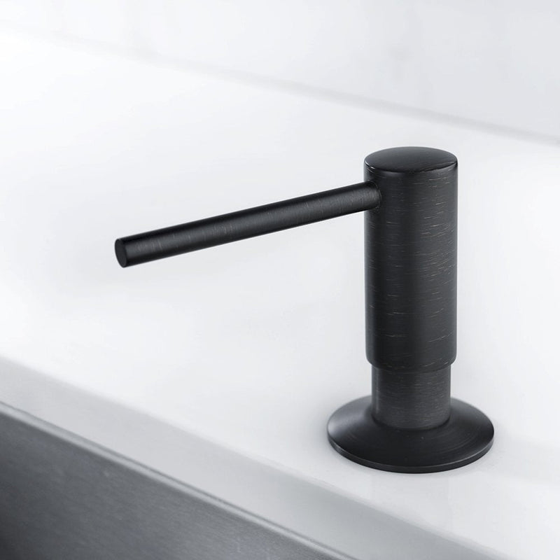 Avola Oil Rubbed Bronze Soap Dispensers with Brass Pump, 17OZ Bottle Soap Dispensers for Kitchen Sink,Commercial Liquid Dish Dispenser, Bronze Built in Sink Soap Dispenser With Soap Bottle Oil Rubber Bronze